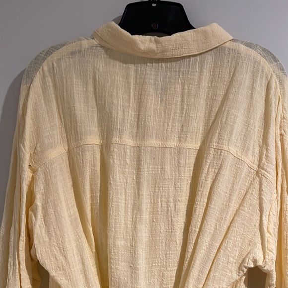 NWT Sabo Shirt Dress.  Small. Pale yellow with a tie in the back. - Picture 4 of 12